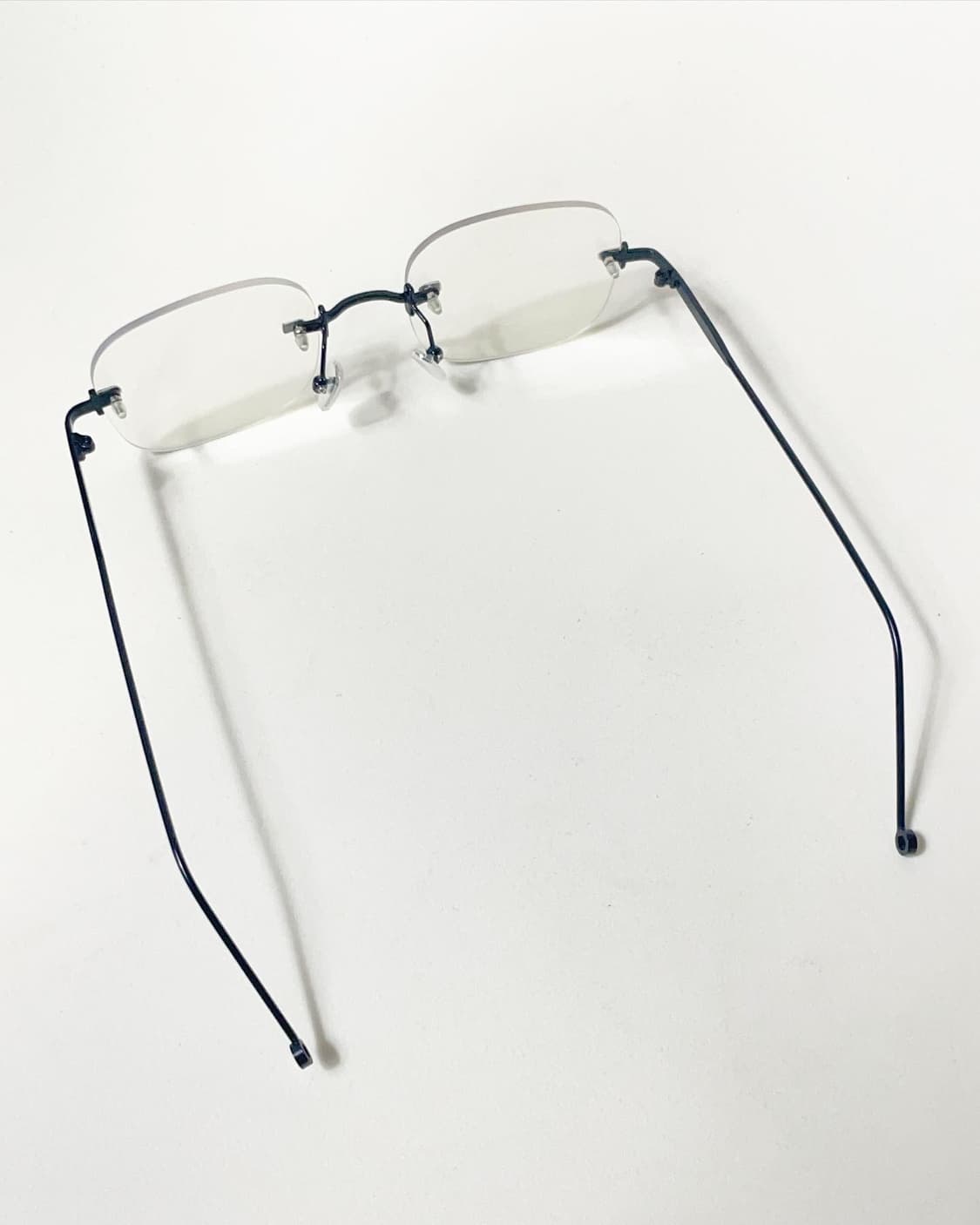 90s 무테 스퀘어 프레임 빈티지 안경 상품이미지5