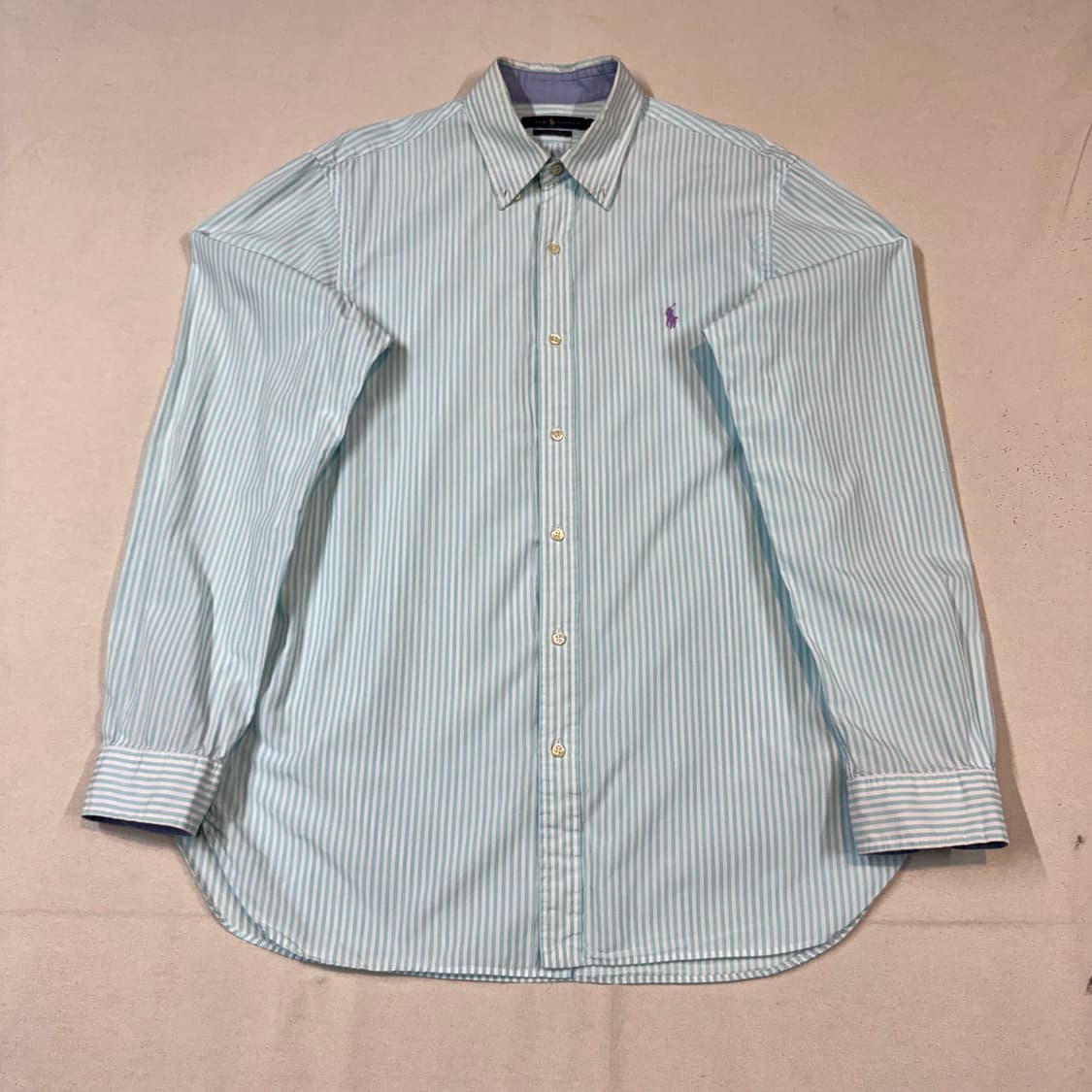 L) 폴로 랄프로렌 클래식핏 하늘색 스트라이프 포플린 셔츠 상품이미지1