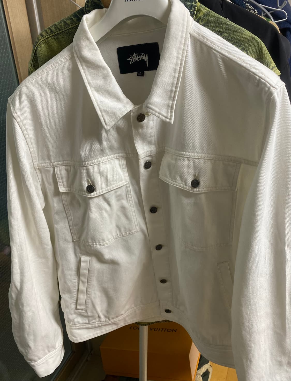 스투시 화이트 트러커 자켓 L 상품이미지1