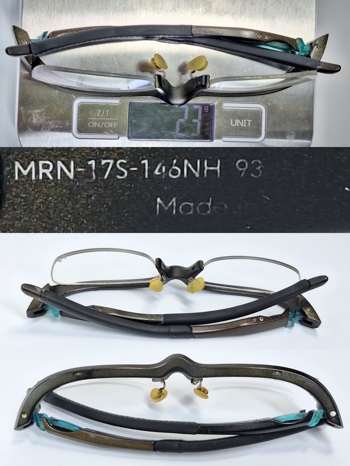 진스 Jins MRN-17S-146 에어프레임 스포츠 반무테 안경테 안경 상품이미지6