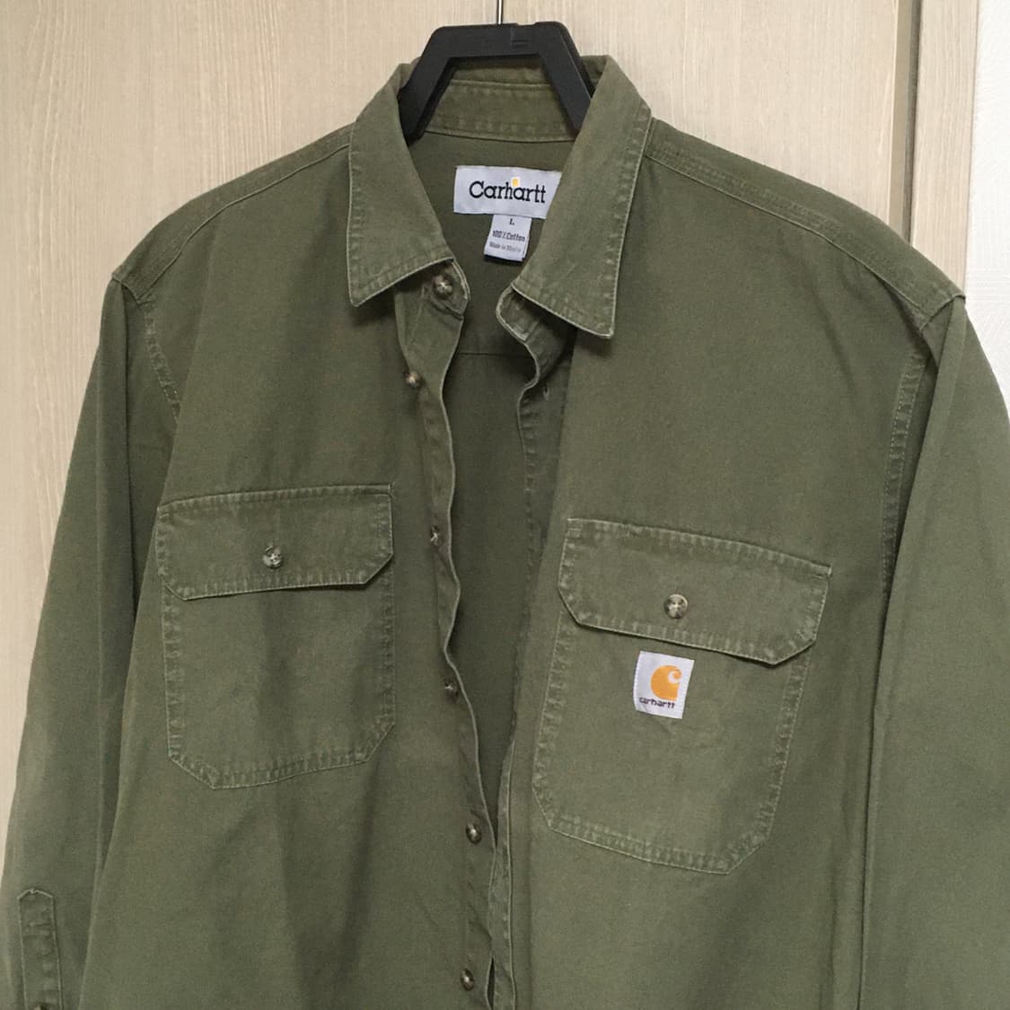 칼하트 카키 남방 셔츠 상품이미지1