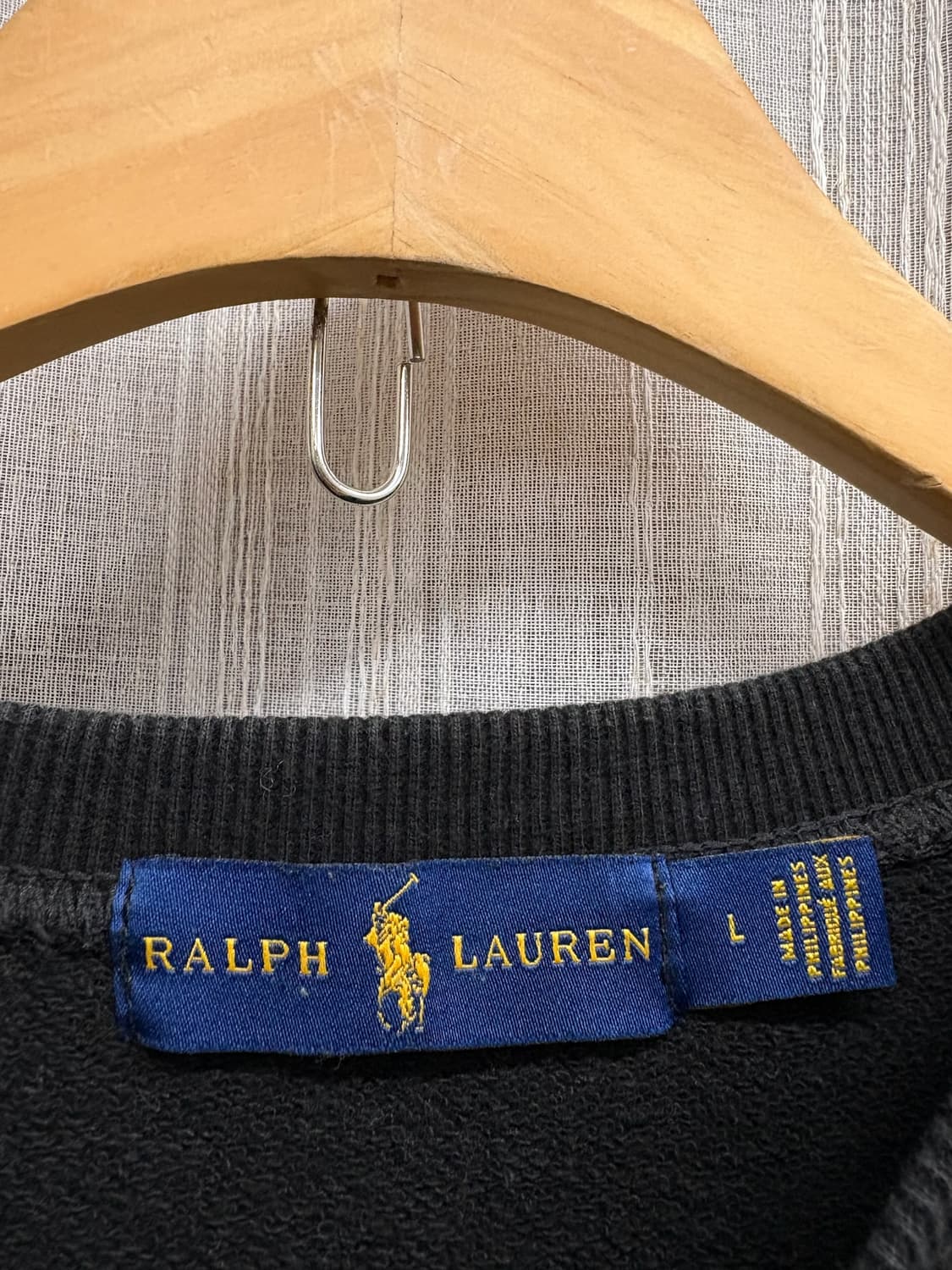 폴로 랄프로렌 베이직 로고 블랙 맨투맨 상품이미지4