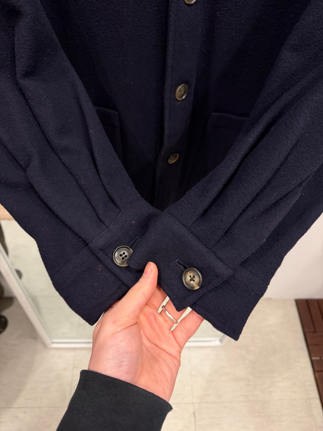 90-00s Pendleton 펜들턴 버진 울 하프 코트 상품이미지4