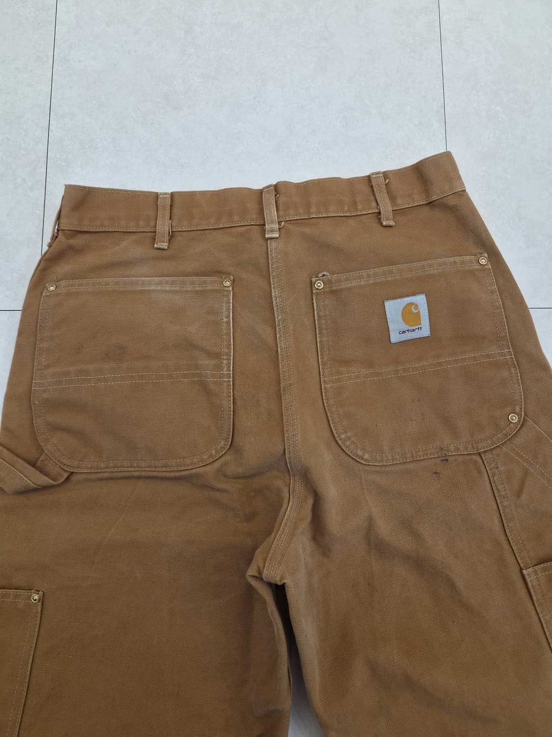 빈티지 바람개비라벨 칼하트 더블니 브라운 34×30 상품이미지6