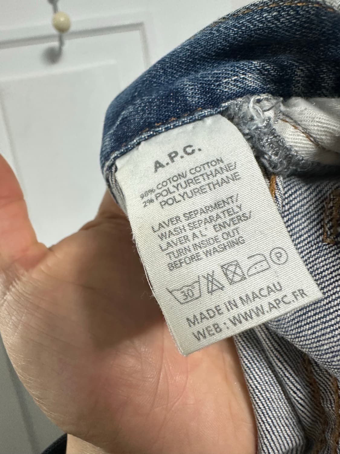 아페쎄 APC 쁘띠 뉴 스탠다드 데님 팬츠 상품이미지5