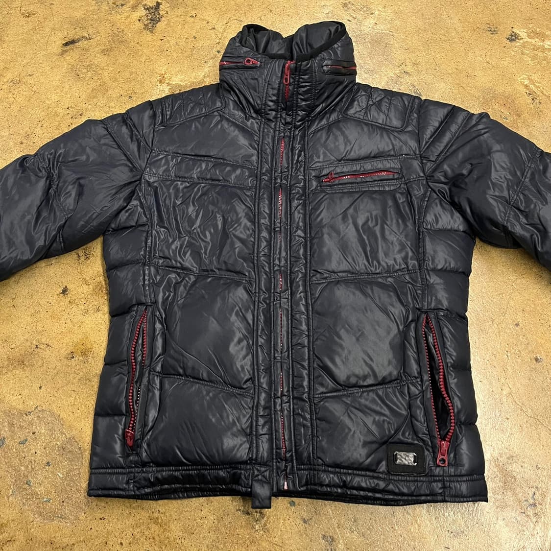 [정품/L] 디젤 블랙 패딩 점퍼 b14 상품이미지3