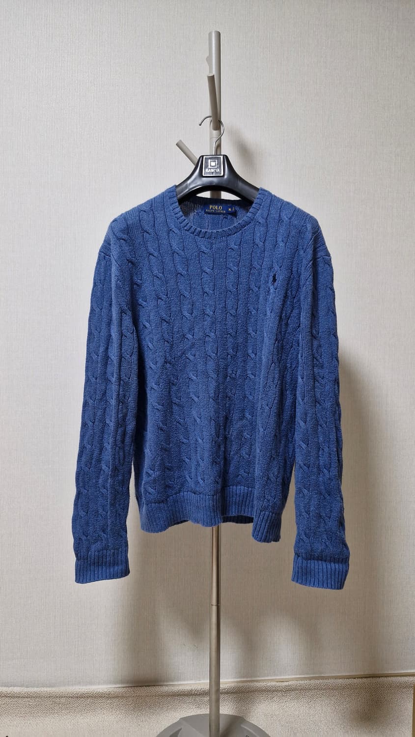 폴로 랄프로렌 케이블 니트 블루 XL 105-110 상품이미지1