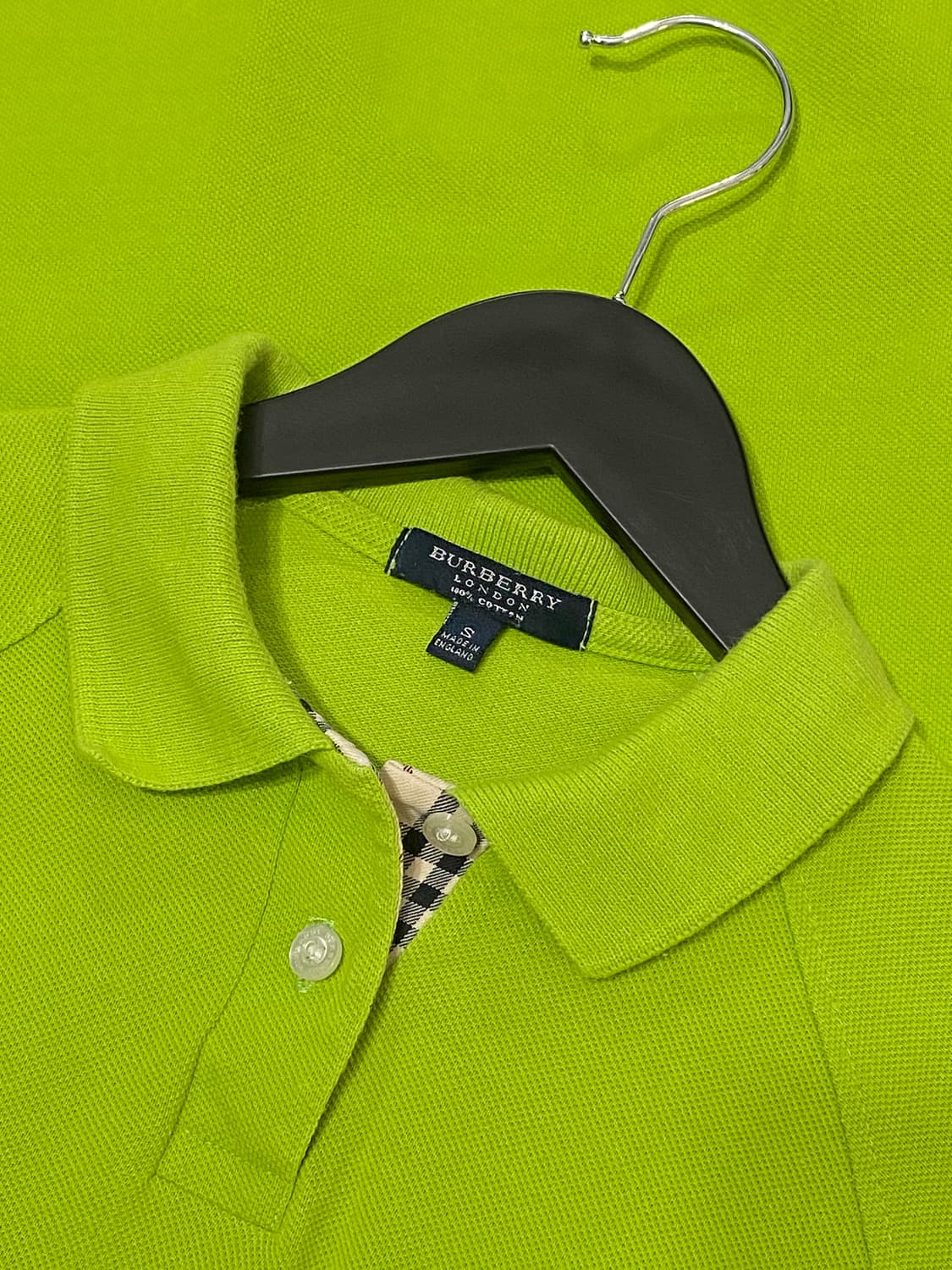 Burberry 카라 체크배색 디테일 반팔티셔츠 상품이미지9