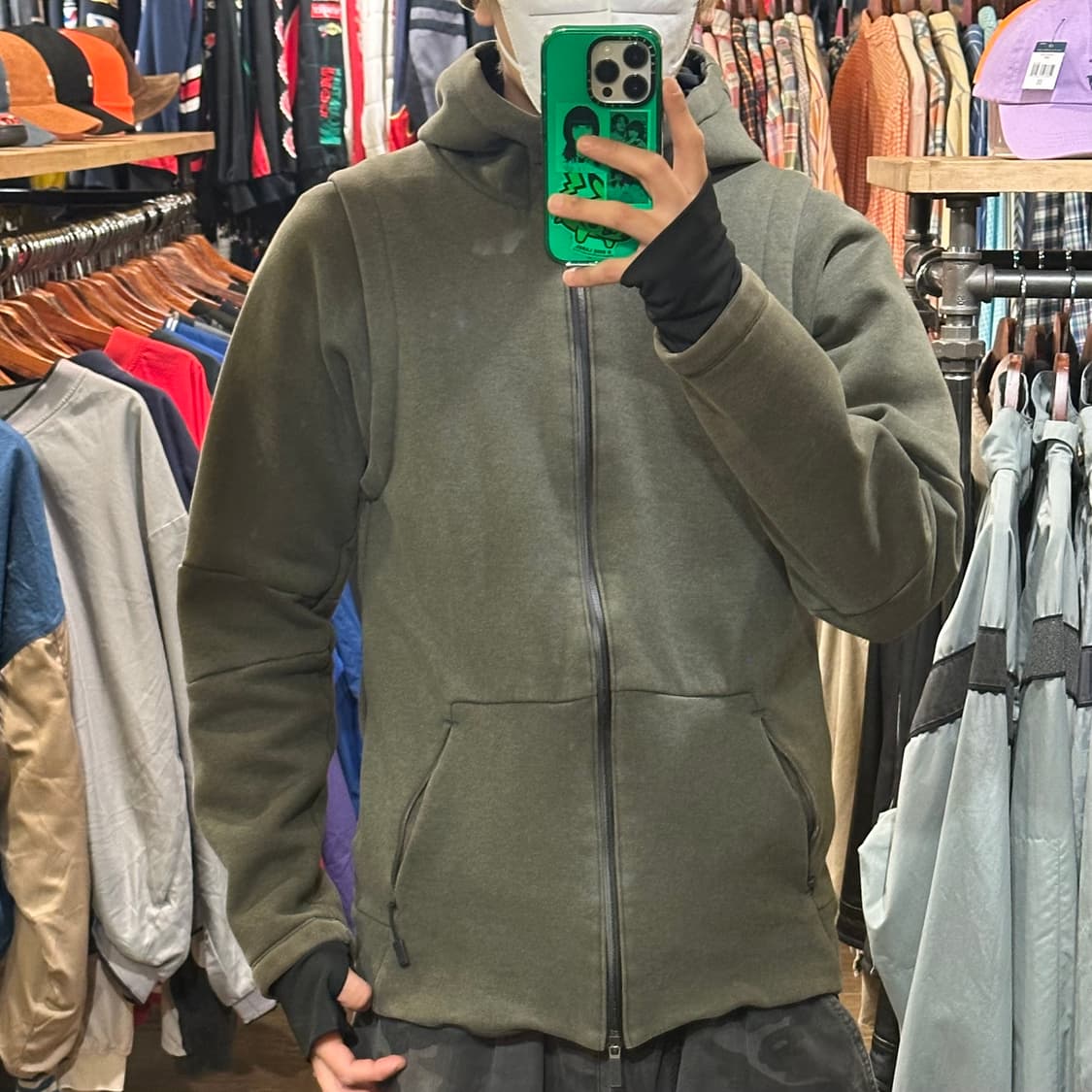 [HI] 빈티지 나이키 조던 후드티 카키 상품이미지1