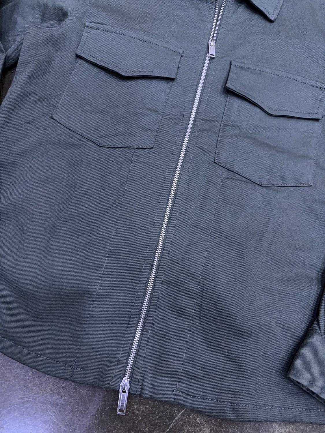 자라 워크자켓 셔츠 자켓 2way 집업자켓 올리브 S 상품이미지4