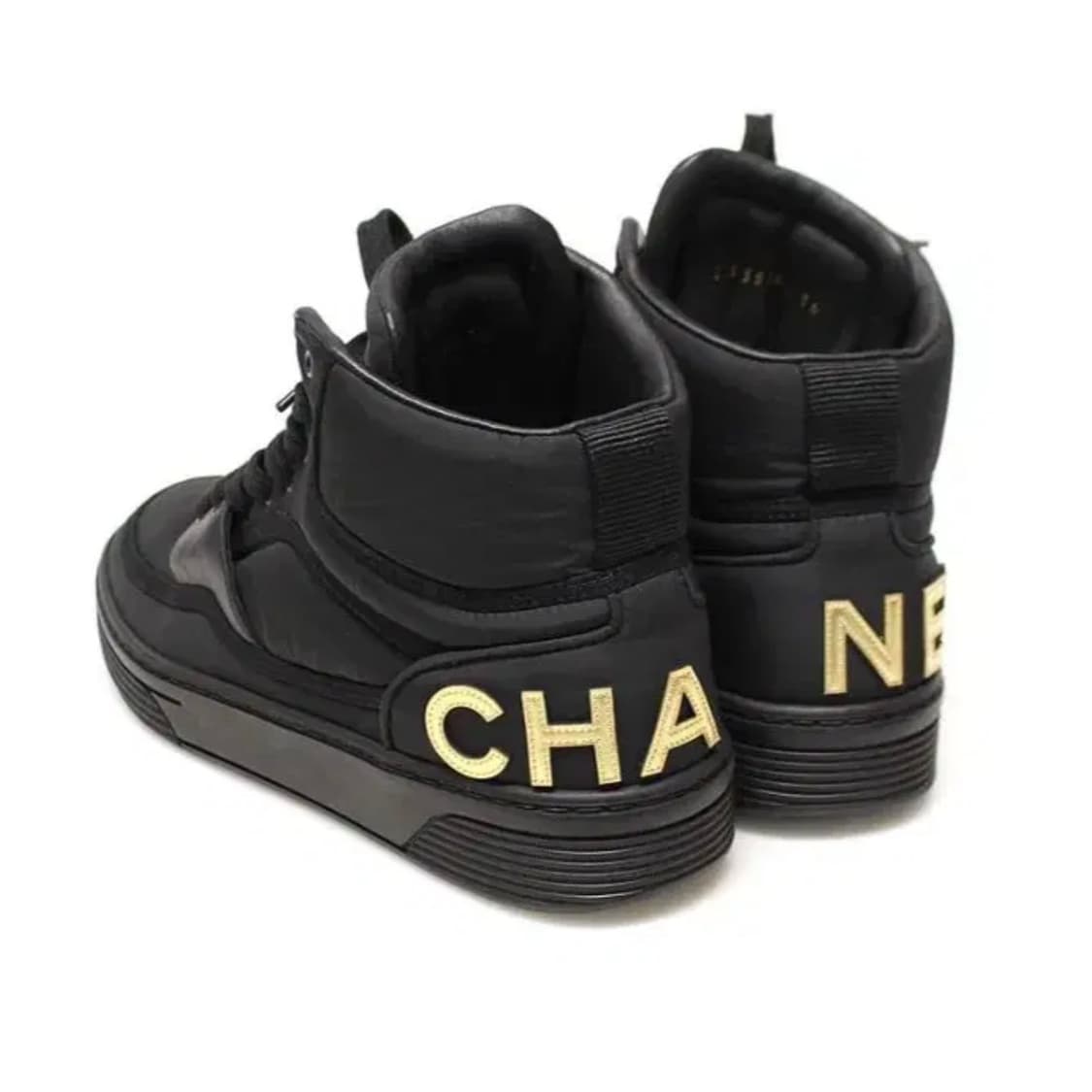 정품) 샤넬 하이탑 블랙 36 상품이미지1