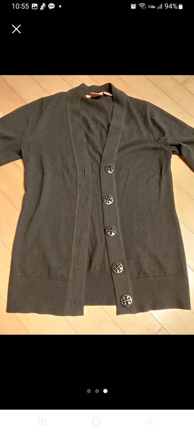 토리버치 블랙메리노울 가디건 S 상품이미지2