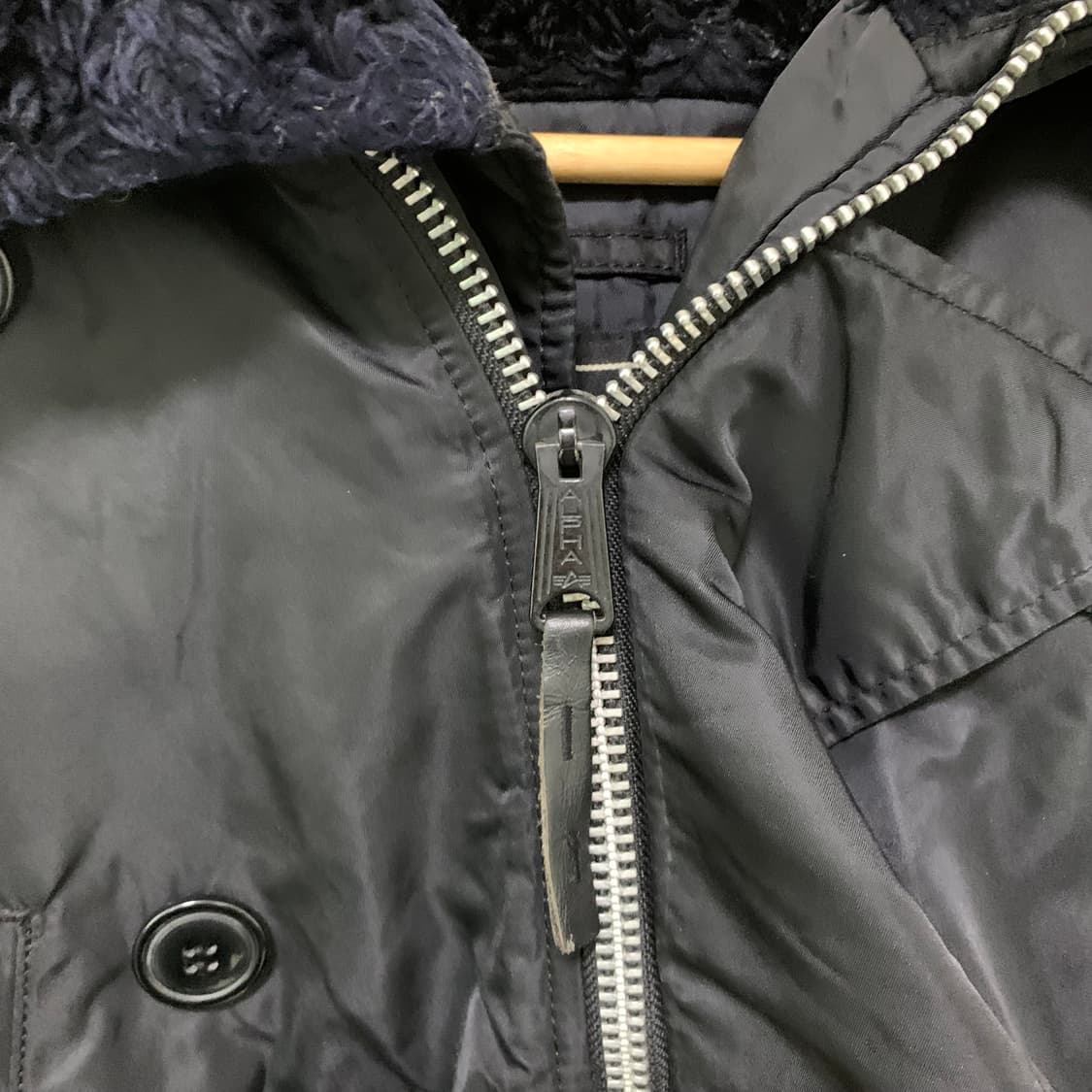 알파인더스트리 N3B 빈티지 야상 점퍼 블랙 M y2k 00s 2010 상품이미지4