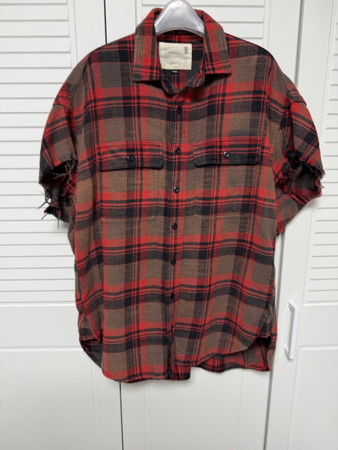 R13 알써틴 체크 패널 셔츠 상품이미지1