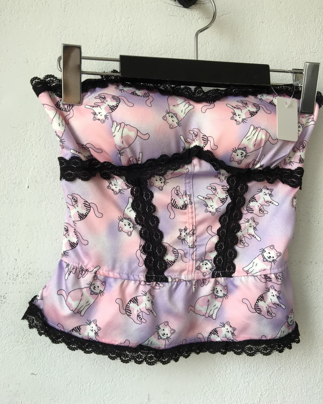 Lace trimming cat pattern corset 상품이미지3