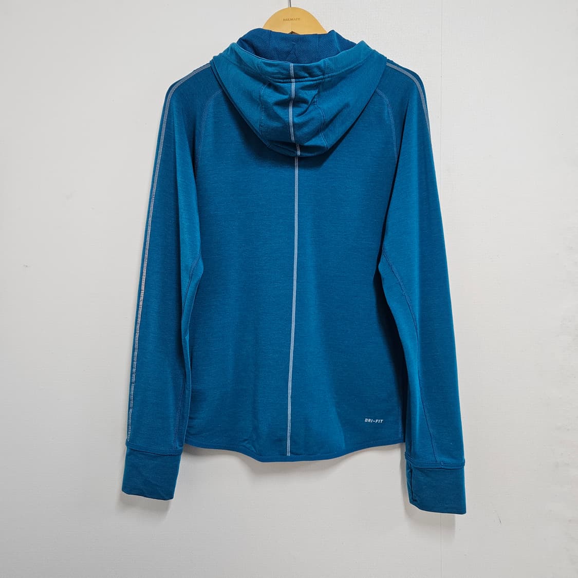 L 100 나이키 러닝 드라이핏 핑거홀 기능성 후드집업 블루 상품이미지4