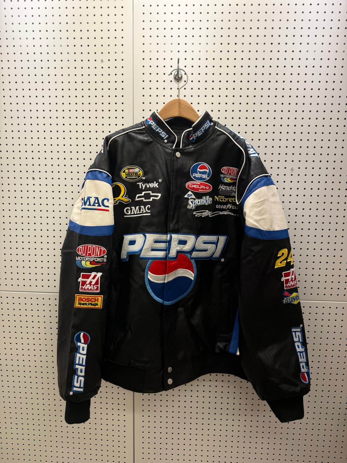 빈티지 펩시 레이싱팁 레더 자켓 U323 상품이미지2