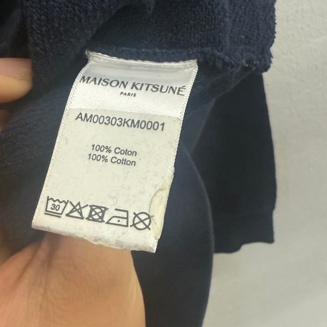 메종키츠네 폭스 헤드 딥네이비 스웨트셔츠 L 상품이미지3