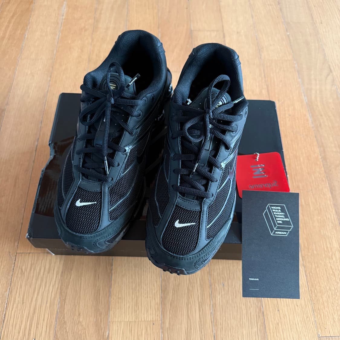 나이키 슈프림 샥스 라이드 2 블랙 270 상품이미지4