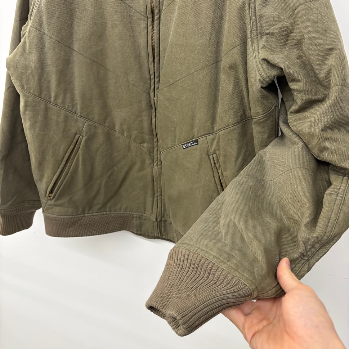 벤 데이비스 카키색 봄버 자켓 XL 상품이미지3