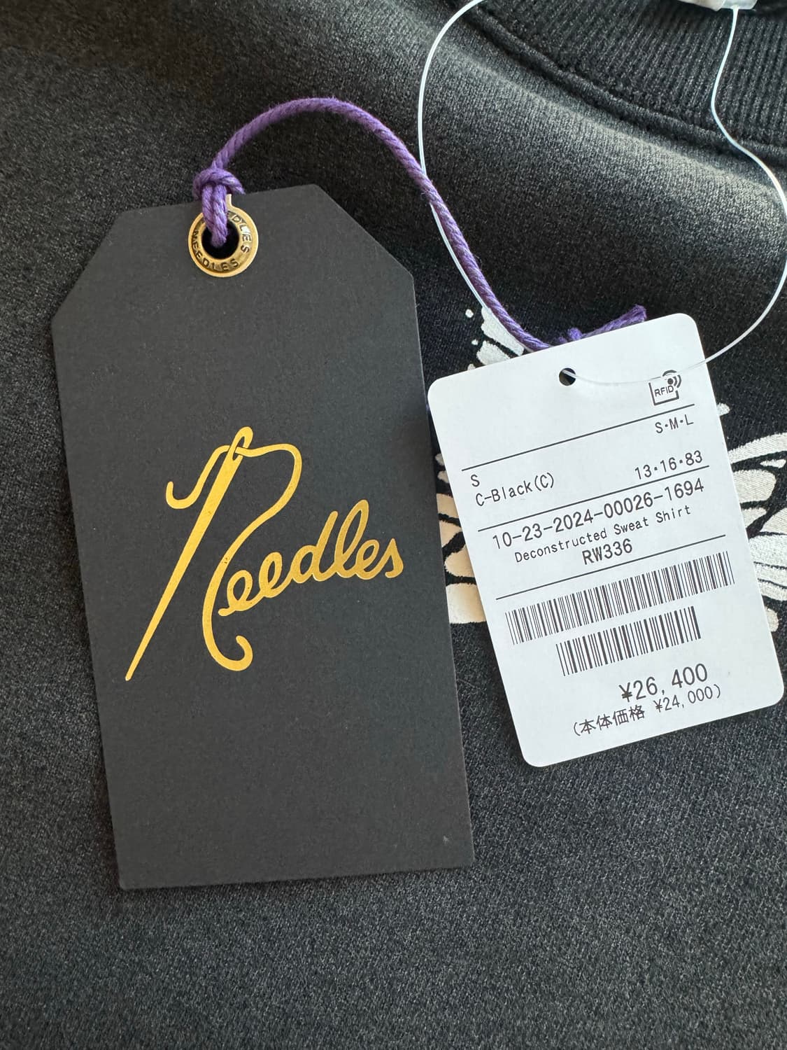 니들스 디컨스트럭티드 맨투맨 s사이즈 상품이미지1