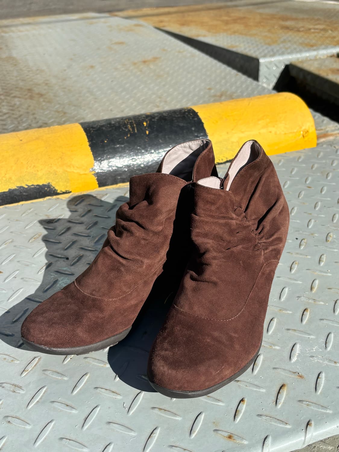 SALVATORE MELIANI 브라우니 셔링 웨지 앵클부츠 상품이미지1