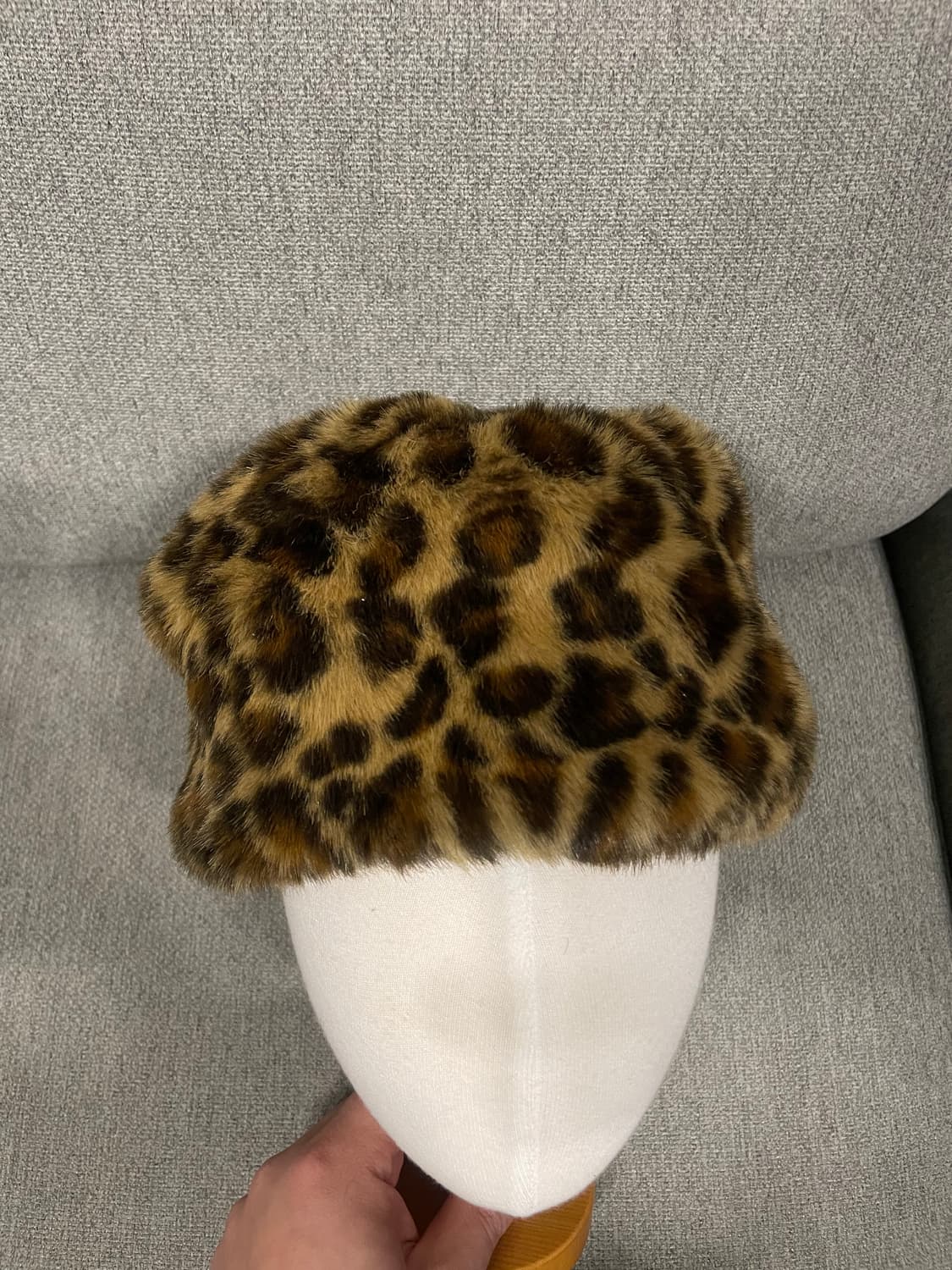 Grace Hats 레오파드 퍼 버킷 상품이미지1