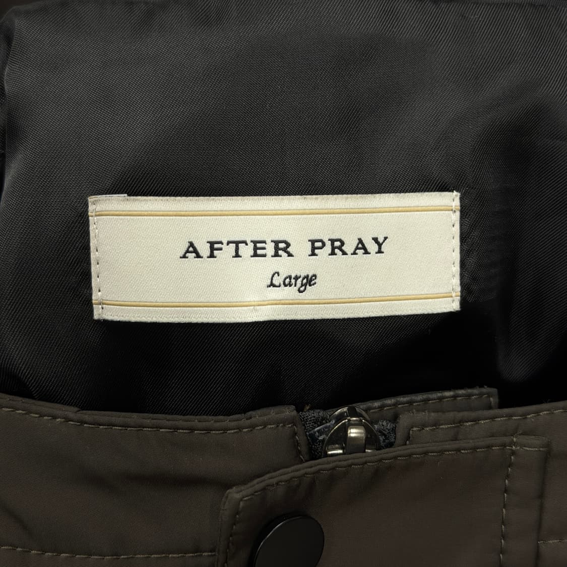 애프터프레이 밀리터리 후디 프린트 쉘 파카 바람막이 자켓 카키 L 상품이미지6