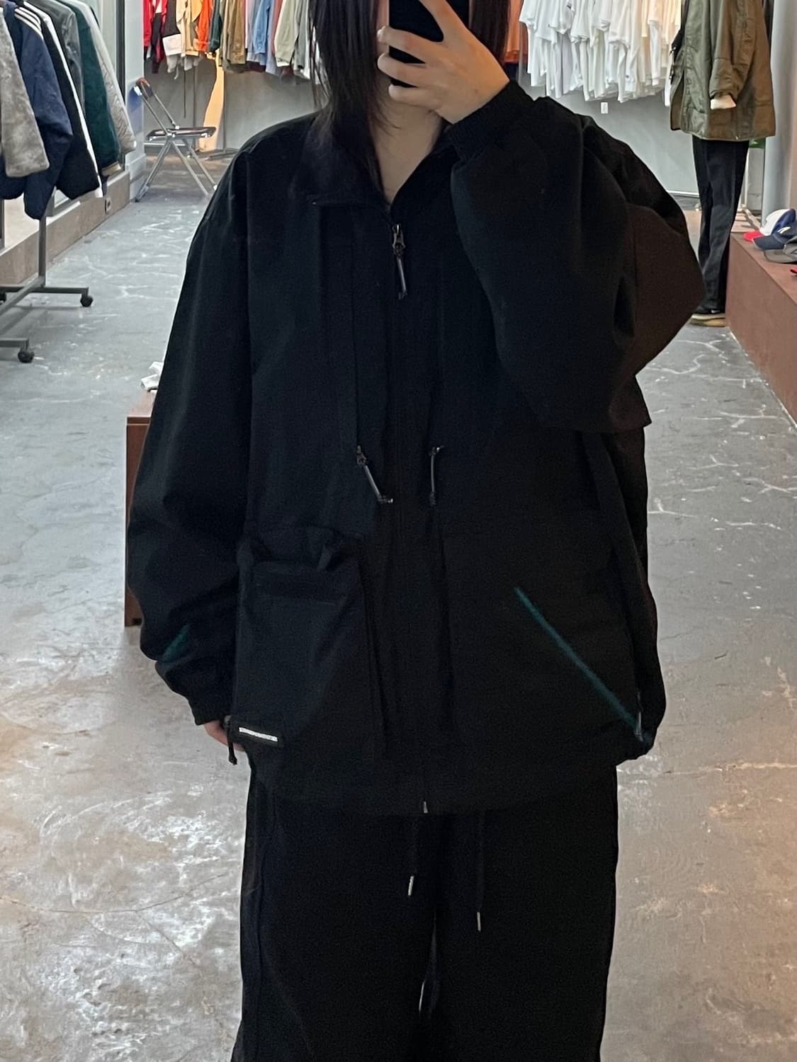 세컨드모놀로그 컨템포러리 블랙 크롭 필드 자켓 H1535 상품이미지1