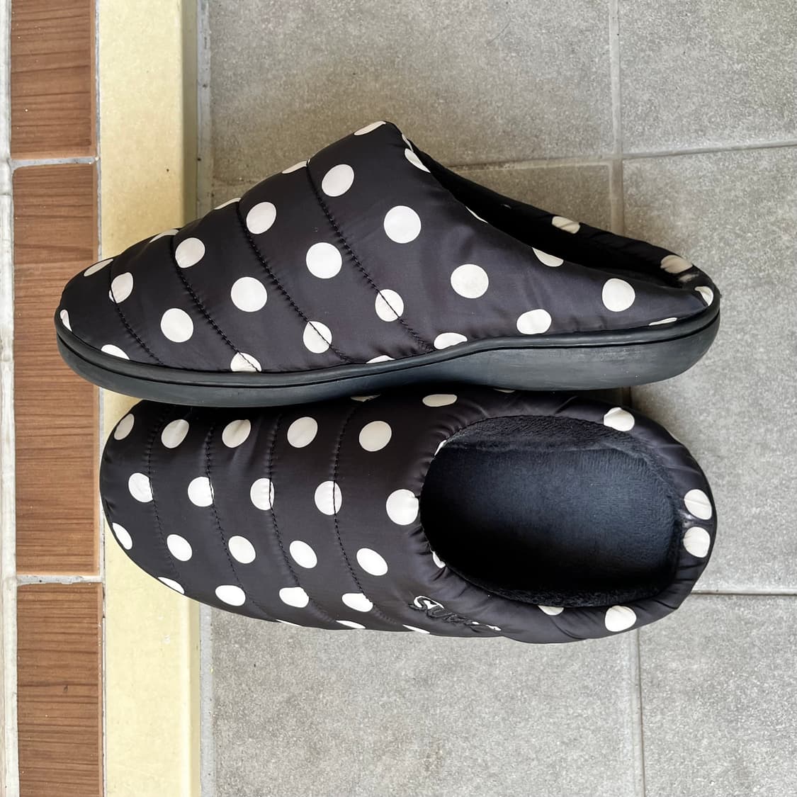 스부 수부 패딩슬리퍼 다운 샌들 도트 0사이즈 상품이미지5