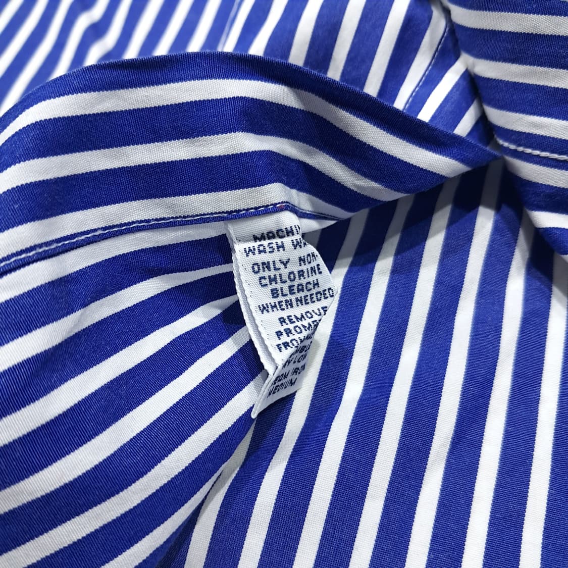CL441 2XL 폴로 90s 홍콩판 뱅갈스트라이프 블루 셔츠 남방 상품이미지5