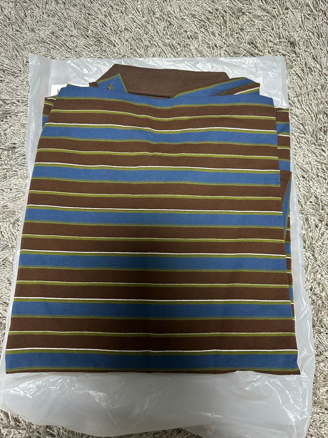 [2] 신더 스트라이프 폴로 티셔츠 브라운 상품이미지4