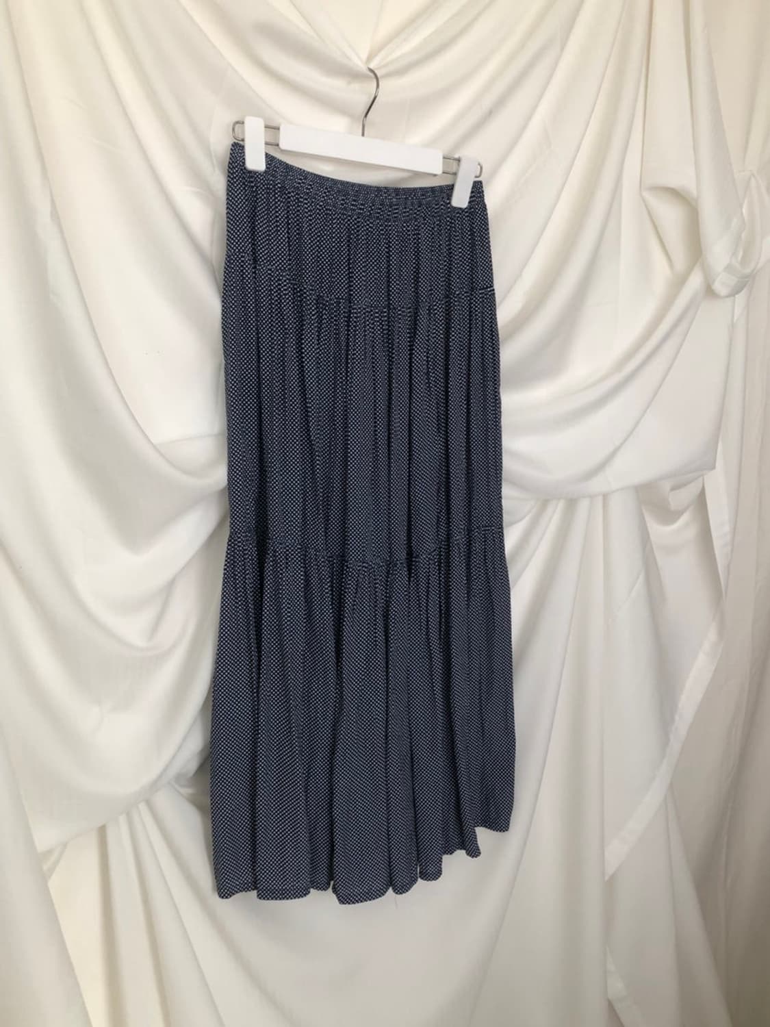 757. mini dot navy long SK 상품이미지5