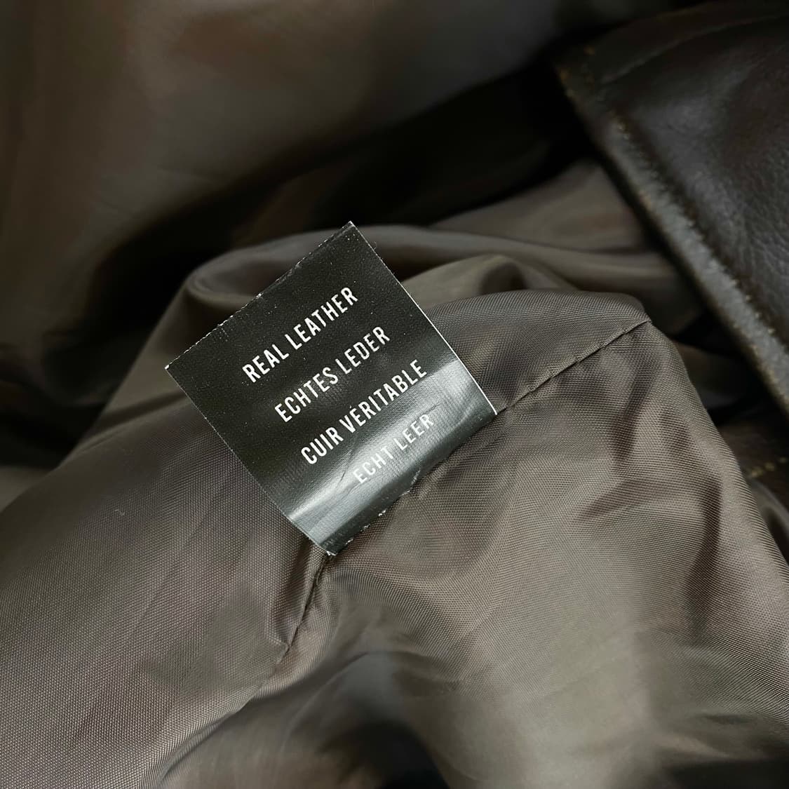 빈티지 천연 가죽 브라운 레더 카 코트(108) 상품이미지7