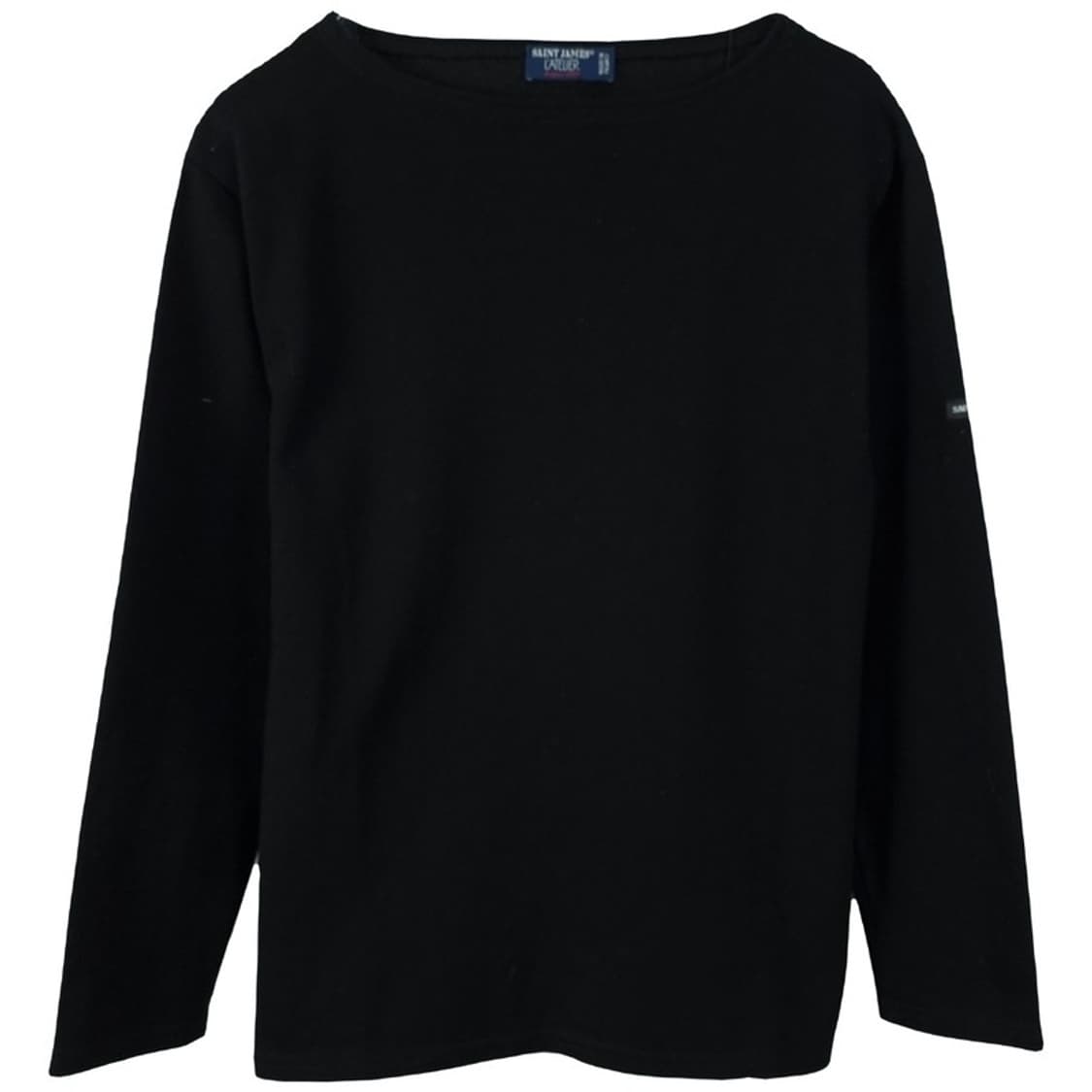 [세인트제임스] 루즈핏 보트넥 롱슬리브 긴팔티 블랙 M19683 상품이미지2