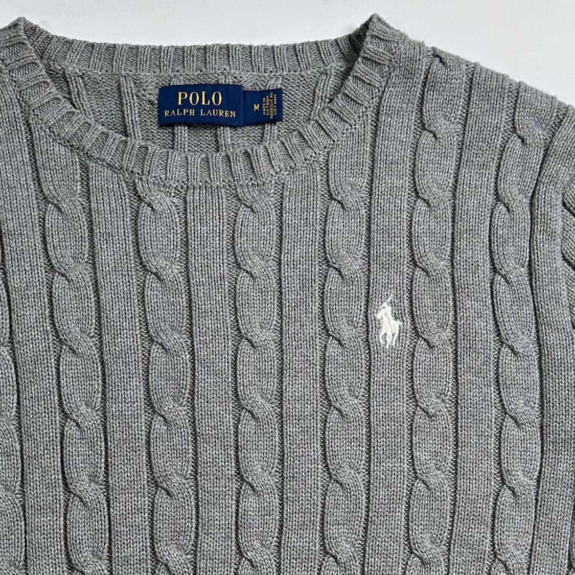 폴로 랄프로렌 그레이 케이블 니트 상품이미지3