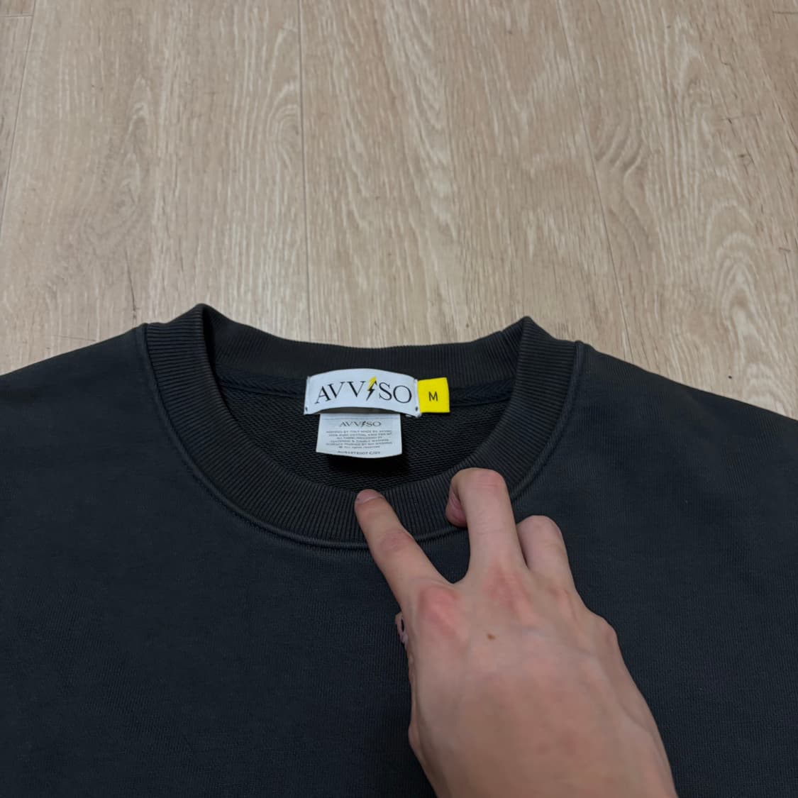 아비쏘 빅로고 라운드 맨투맨 M/95  상품이미지5