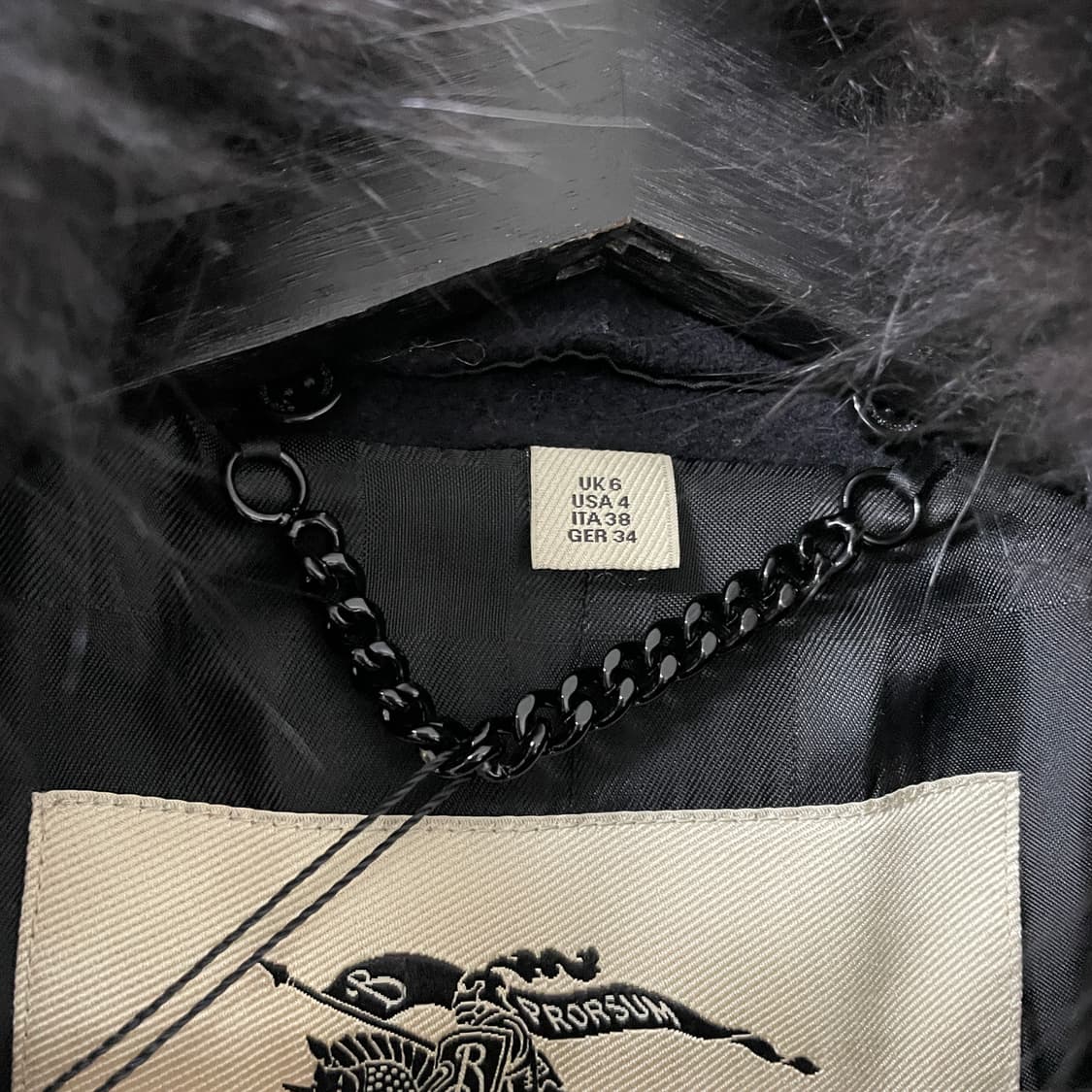 버버리 블랙 퍼 코트 6(W) 상품이미지6