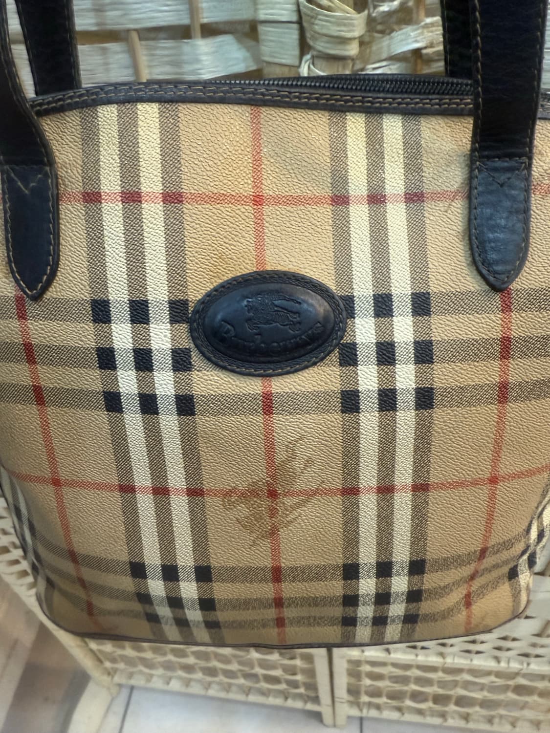 정품 버버리 노바체크 빈티지 쇼퍼백 팝니다 상품이미지2
