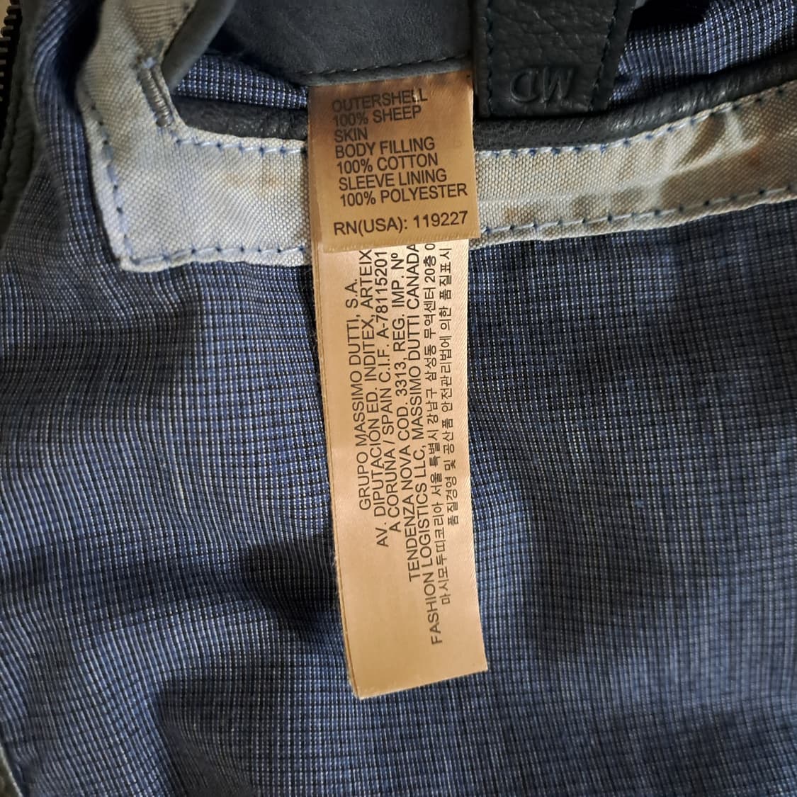 (택포) 마시모두띠 양가죽 싱글 자켓 B205 상품이미지9