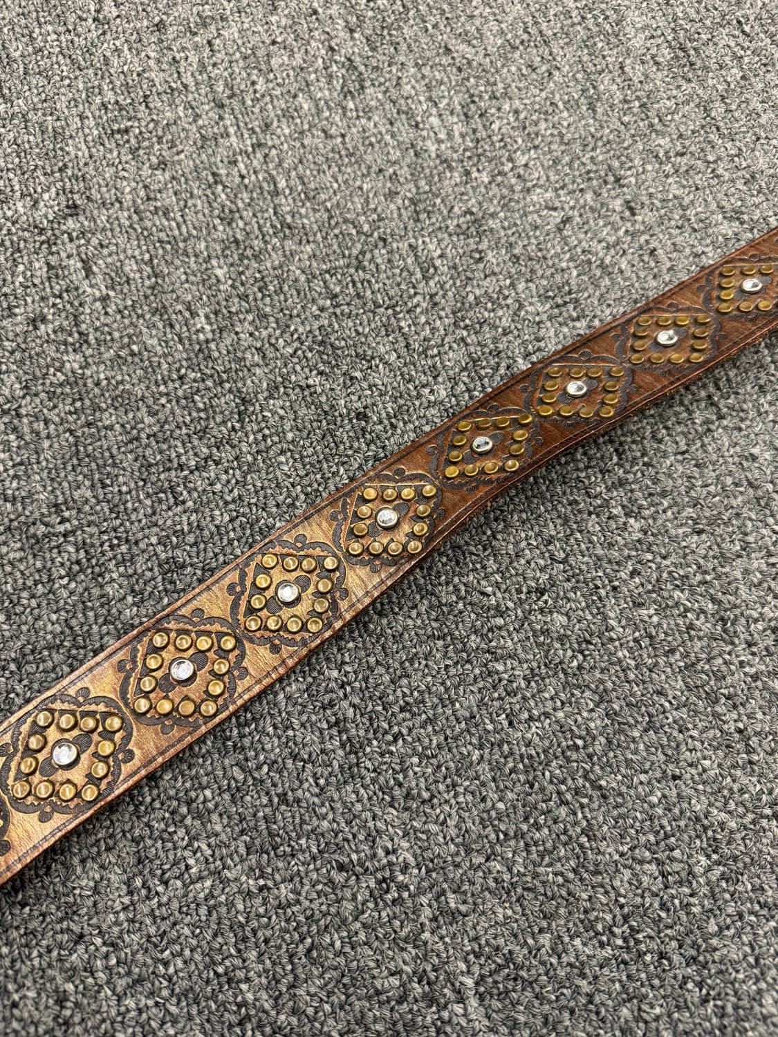 Nine West 빈티지 패턴 잼스톤 웨스턴 브라운 가죽벨트 상품이미지3