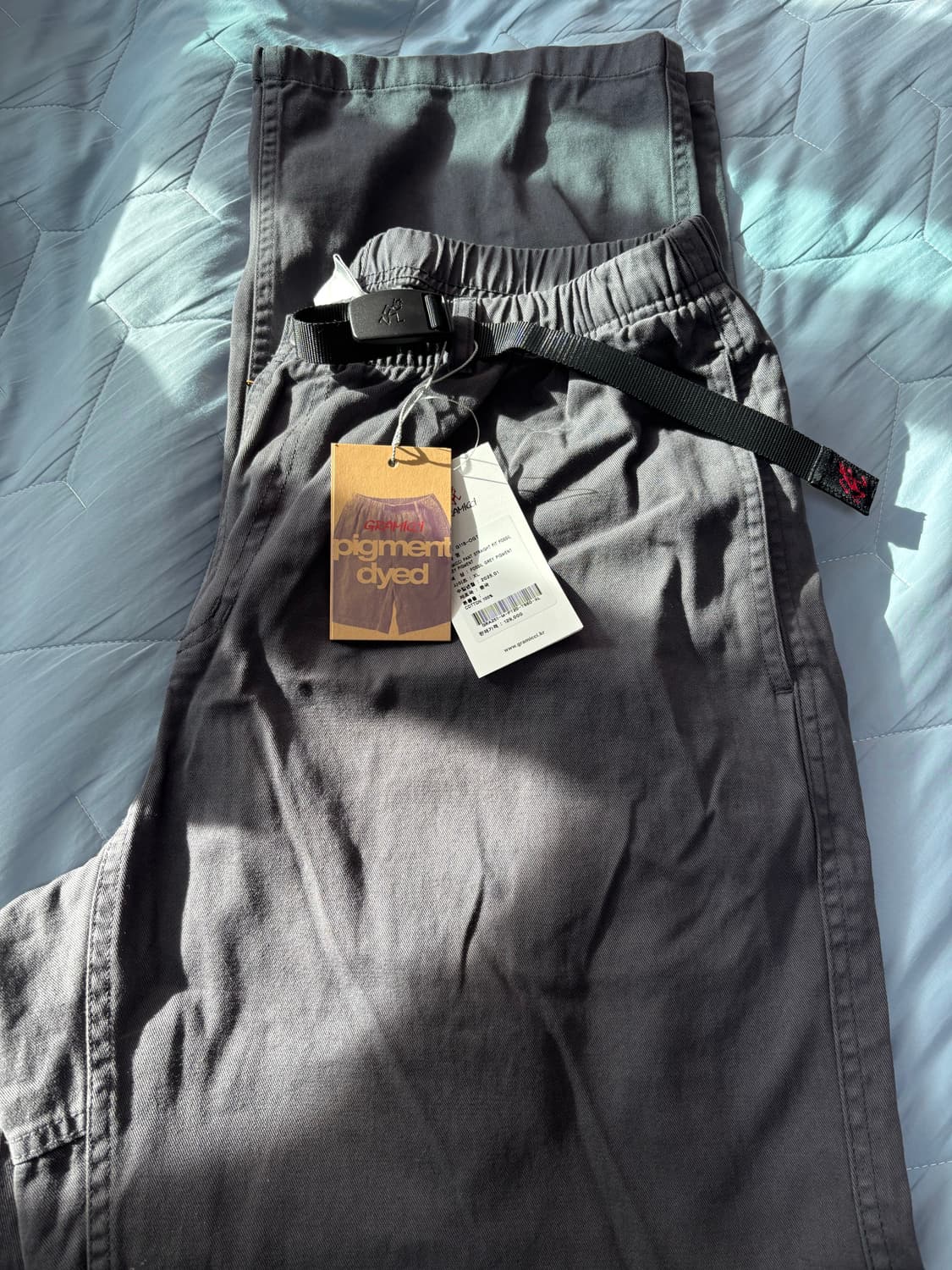 그라미치 스트레이트 팬츠 Fossil Grey Pigment 새상품 상품이미지3