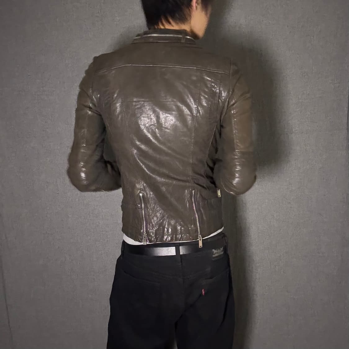 opium lamb skin leather jacket 상품이미지8