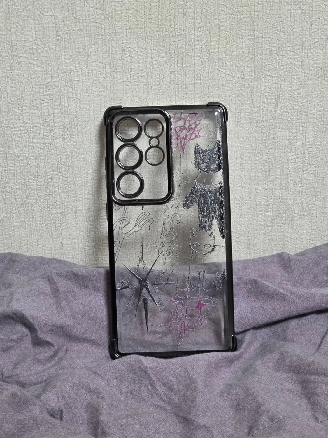 새상품) 갤럭시 S25 울트라 투명 고양이 폰케이스 상품이미지1