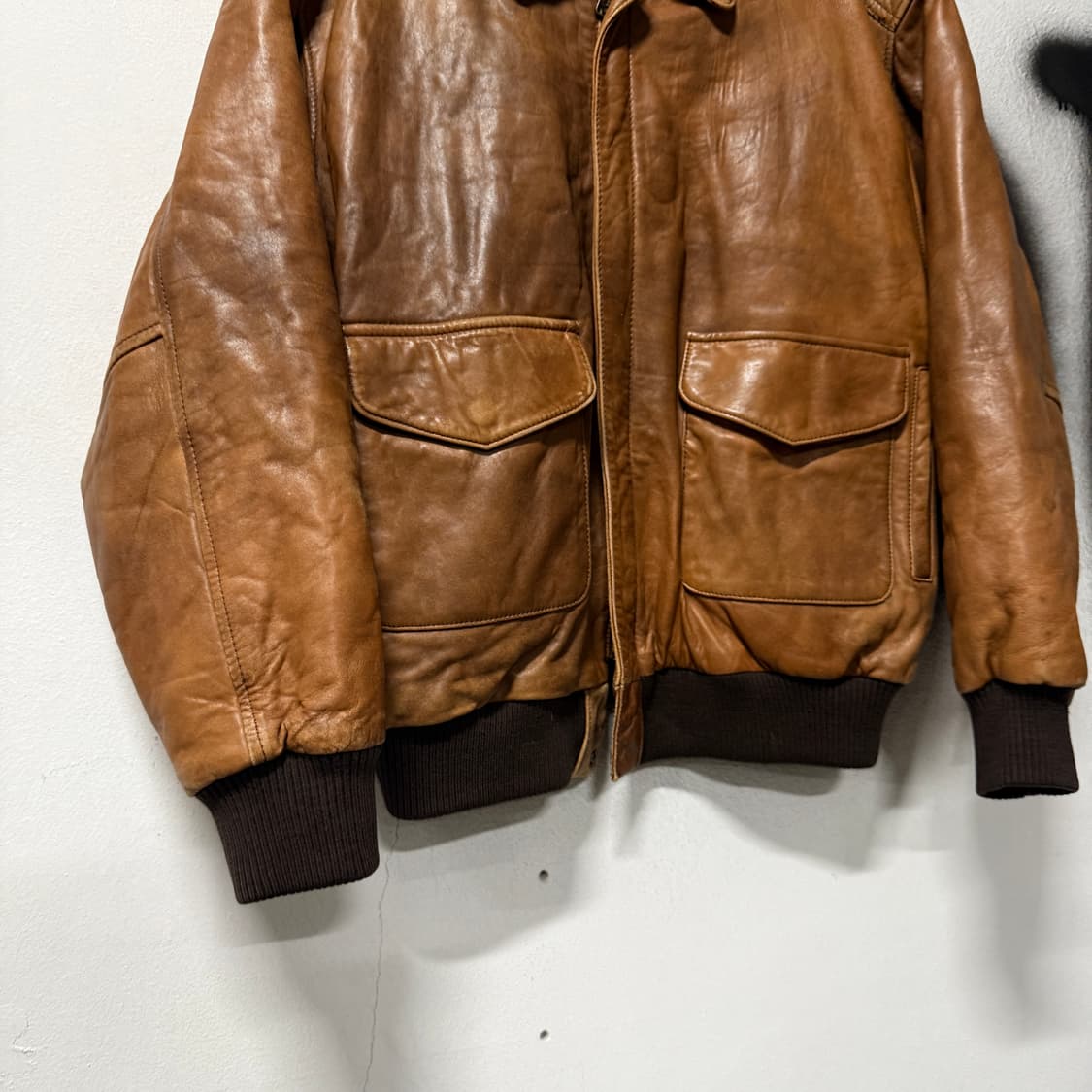 90-00s 아비렉스 한국전쟁 복각 양가죽 A2 가죽 자켓 상품이미지4