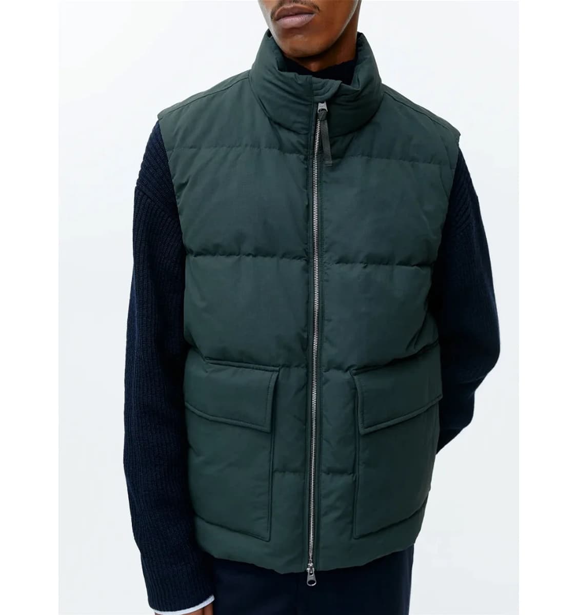 아르켓 Arket 패디드 다운 베스트 다크그린 패딩조끼 M 상품이미지3
