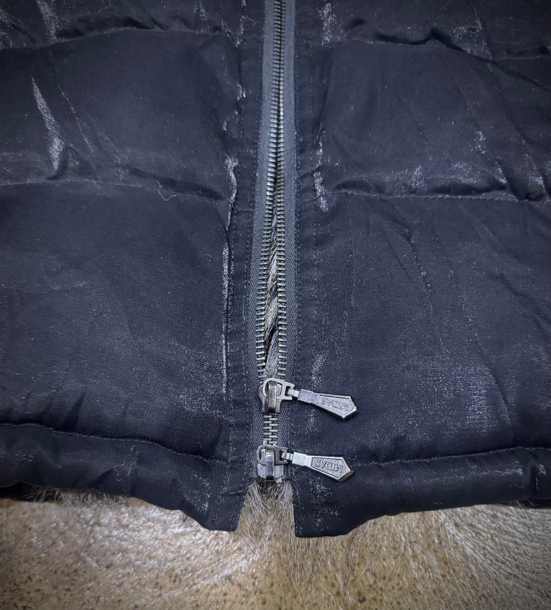 MIDAS Down Jacket Double Zip Glossy Blac 상품이미지4