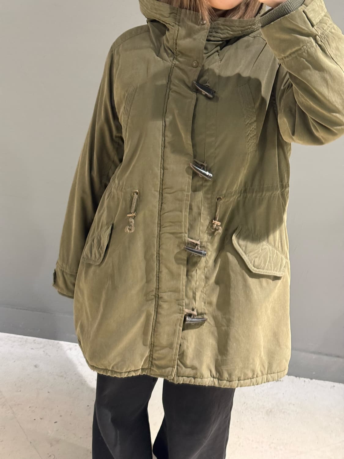 duffle button point hood military parka 상품이미지2