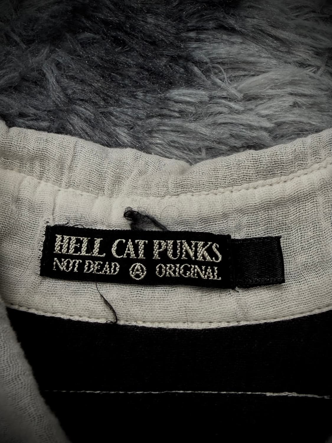 Hell Cat Punks 펑크 데미지 레이어드 지퍼 디테일 반팔 셔츠 상품이미지9
