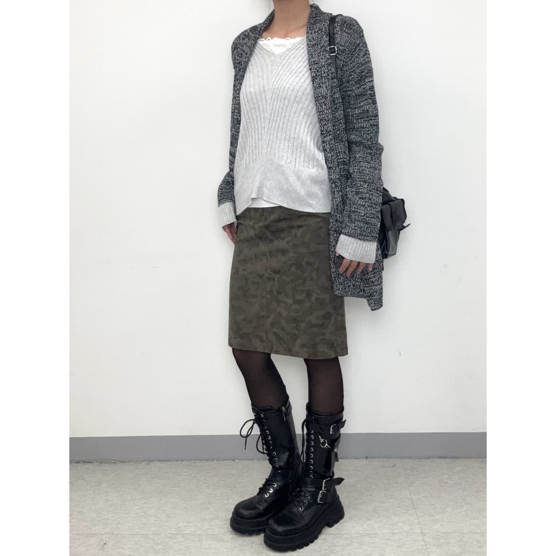 빈티지 차콜 가디건 상품이미지3